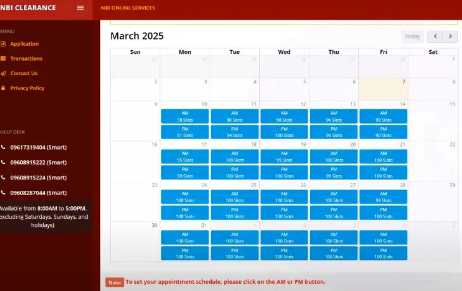 schedule nbi appointment